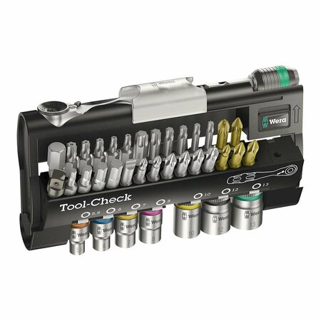 POSDATAS Tool Check Mini Bit Ratchet, Socket & Bit Set, 38 Piece PO3950453